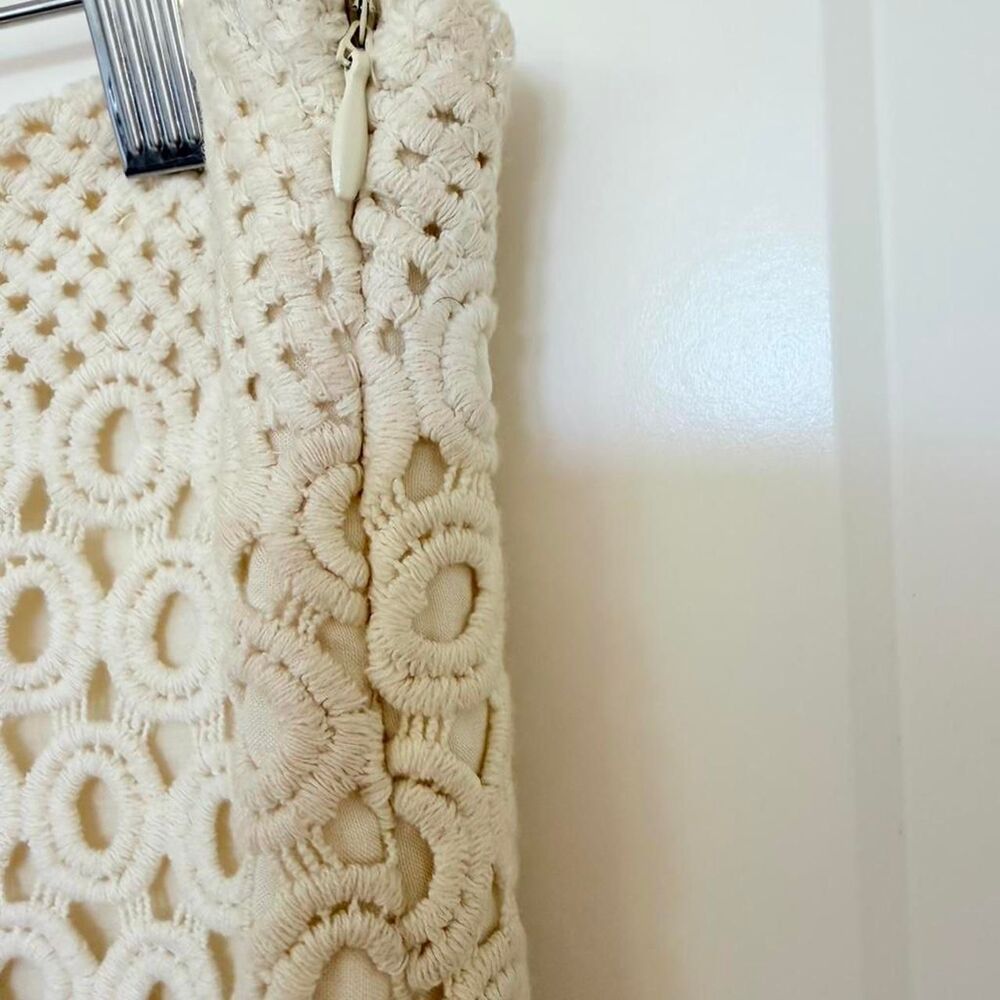 OLIVACEOUS Cream Crochet Mini Skirt - Size M - Picture 3 of 7